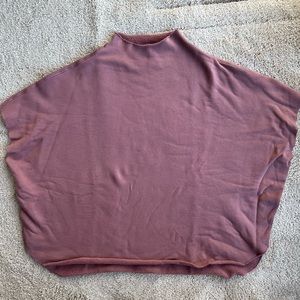 Frank and Eileen triple fleece funnel neck capelet O/S EUC terracotta